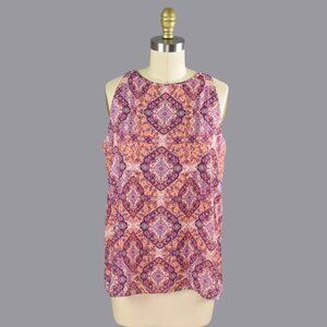 TABITHA WEBB MOROCCAN TILE PRINT SLEEVELESS TOP